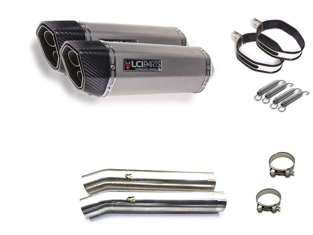 カワサキ ZZR1200 2002-2005 LCIPARTS ツインエンド ステンレス スリップオンマフラー