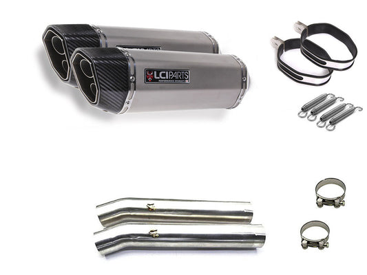 カワサキ ZZR1200 2002-2005 LCIPARTS ツインエンド ステンレス スリップオンマフラー
