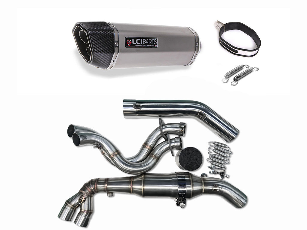 カワサキ Z650 NINJA650 2020-2022 LCIPARTS ツインエンド ステンレス フルエキゾーストマフラー