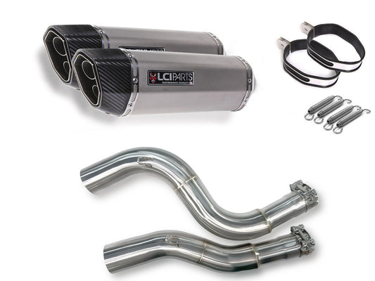 KTM 990 ADVENTURE 2006-2013 LCIPARTS ツインエンド ステンレス スリップオンマフラー
