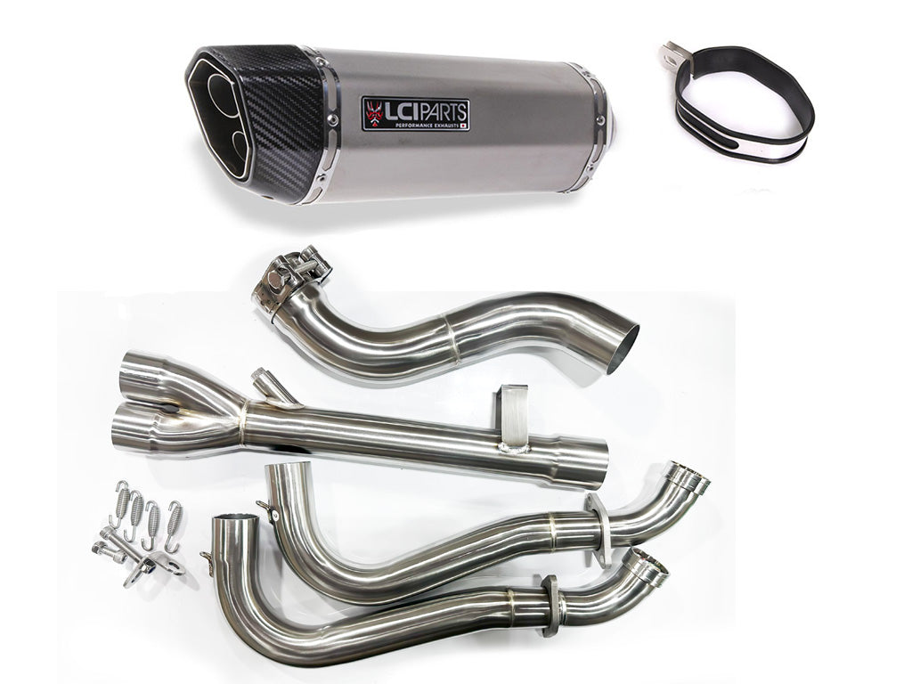 スズキ GSX-8S 2023-2025 GSX-8R 2024-2025 LCIPARTS ツインエンド ステンレス フルエキゾーストマフラー