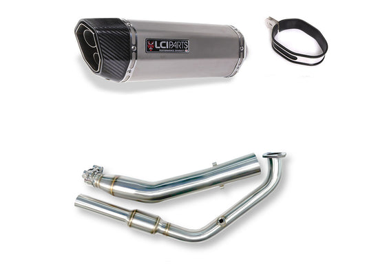 ヤマハ YZF-R15 / MT-15 2017-2024 LCIPARTS ツインエンド ステンレス フルエキゾーストマフラー