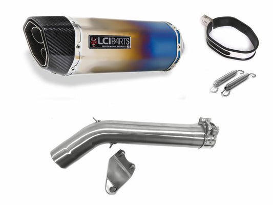 BMW F800GS 2024- LCIPARTS ツインエンド チタン スリップオンマフラー