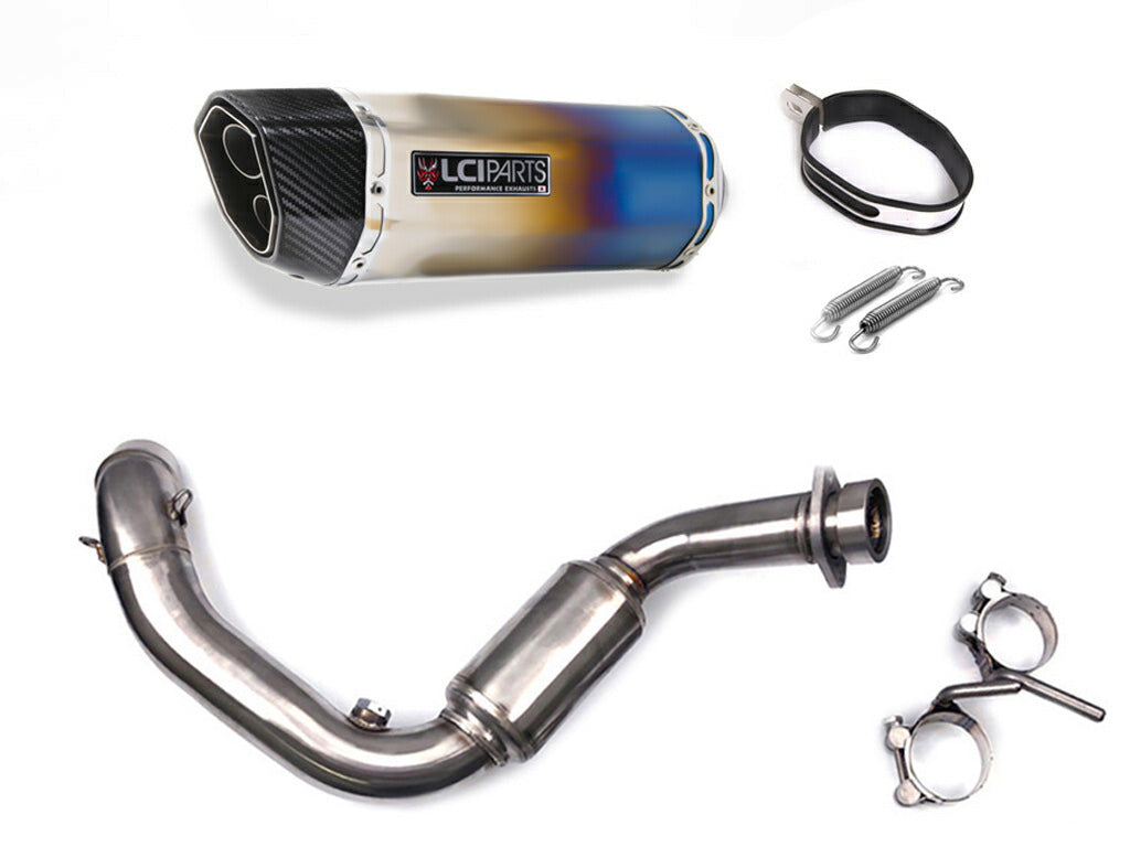 BMW G310R G310GS 2016-2025 LCIPARTS ツインエンド チタン フルエキゾーストマフラー