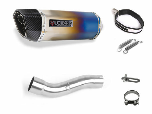 ホンダ  XL750 TRANSALP LCIPARTS ツインエンド　チタン スリップオンマフラー