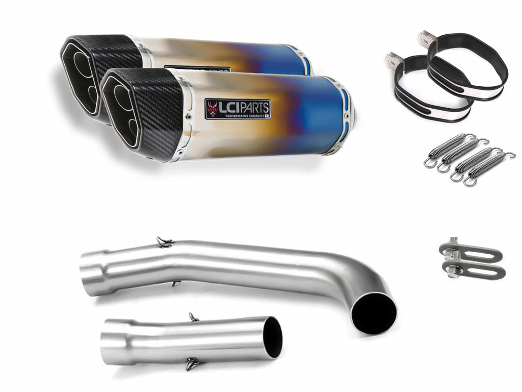 カワサキ Z1000 2007-2009 LCIPARTS ツインエンド チタン スリップオンマフラー