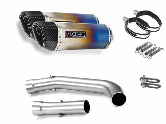 カワサキ Z1000 2007-2009 LCIPARTS ツインエンド チタン スリップオンマフラー
