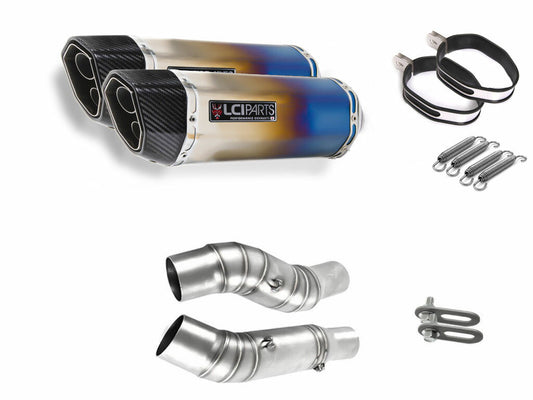 カワサキ Z1000 2010-2019 LCIPARTS ツインエンド チタン スリップオンマフラー