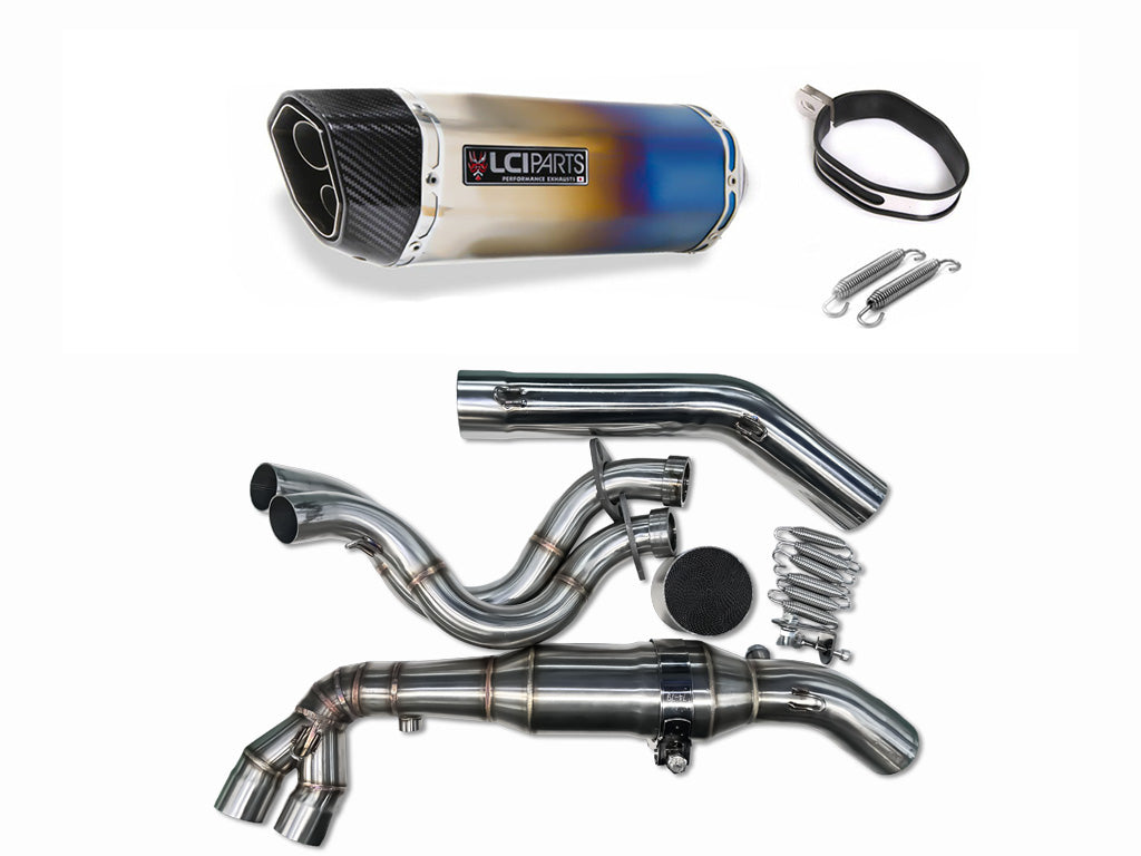 カワサキ Z650 NINJA650 2020-2022 LCIPARTS ツインエンド チタン フルエキゾーストマフラー
