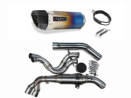 カワサキ Z650 NINJA650 2023-2026 LCIPARTS ツインエンド チタン フルエキゾーストマフラー