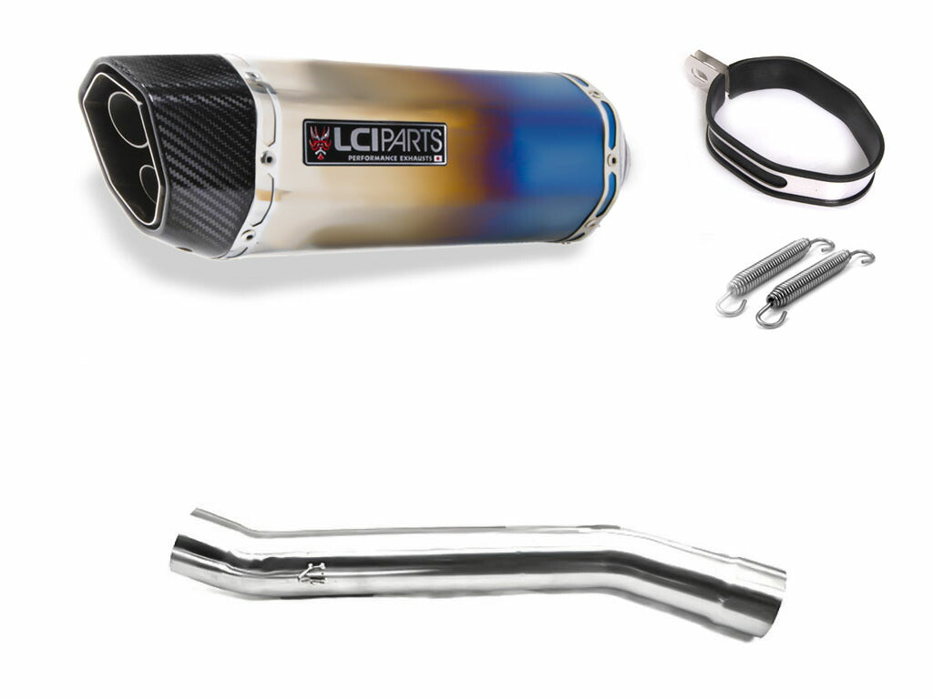 スズキ イナズマ400 1997-2001 LCIPARTS ツインエンド チタン スリップオンマフラー