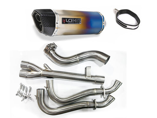 スズキ GSX-8S 2023-2025 GSX-8R 2024-2025 LCIPARTS ツインエンド チタン フルエキゾーストマフラー