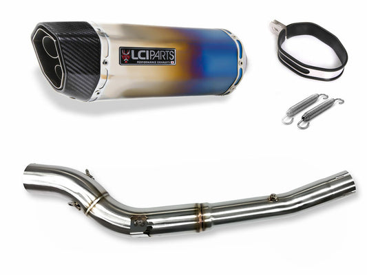 スズキ DR-Z400 | DR-Z400S | DR-Z400SM | 2000-2009 LCIPARTS ツインエンド チタン スリップオンマフラー