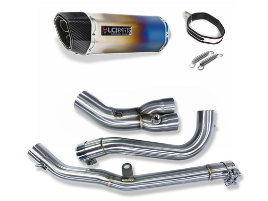 スズキ Vストローム650 | V-Strom 650 2017-2015 LCIPARTS ツインエンド チタン フルエキゾーストマフラー