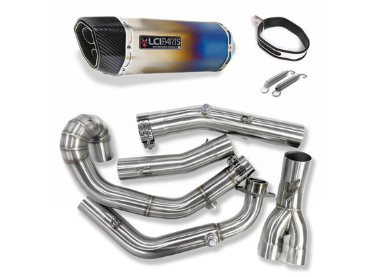スズキ SV650 2003-2015 LCIPARTS ツインエンド チタン フルエキゾーストマフラー