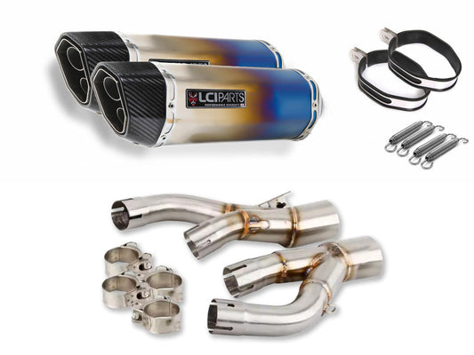 ヤマハ V-MAX1200 1985-2007 LCIPARTS ツインエンド チタン スリップオンマフラー