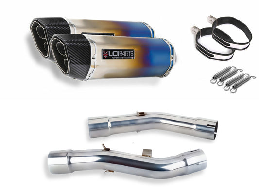 ヤマハ FJR1300 2001-2022 LCIPARTS ツインエンド チタン スリップオンマフラー