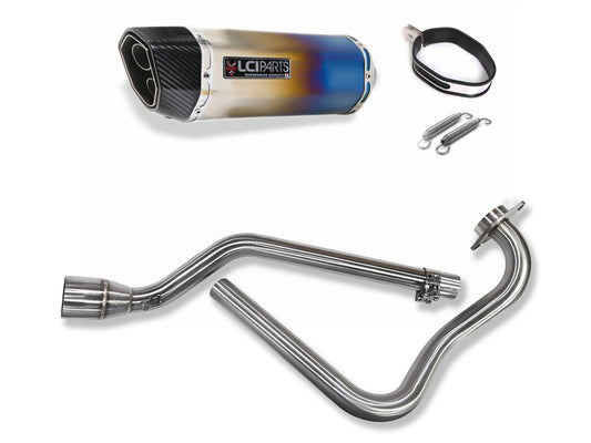 ヤマハ FZ25 FZS250 2017-2025 LCIPARTS ツインエンド チタン フルエキゾーストマフラー