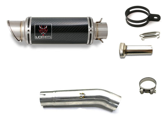 ヤマハ FZ6 FZS600 Fazer6 フェザー 1998-2003 LCIPARTS ショートカーボンスリップオンマフラー