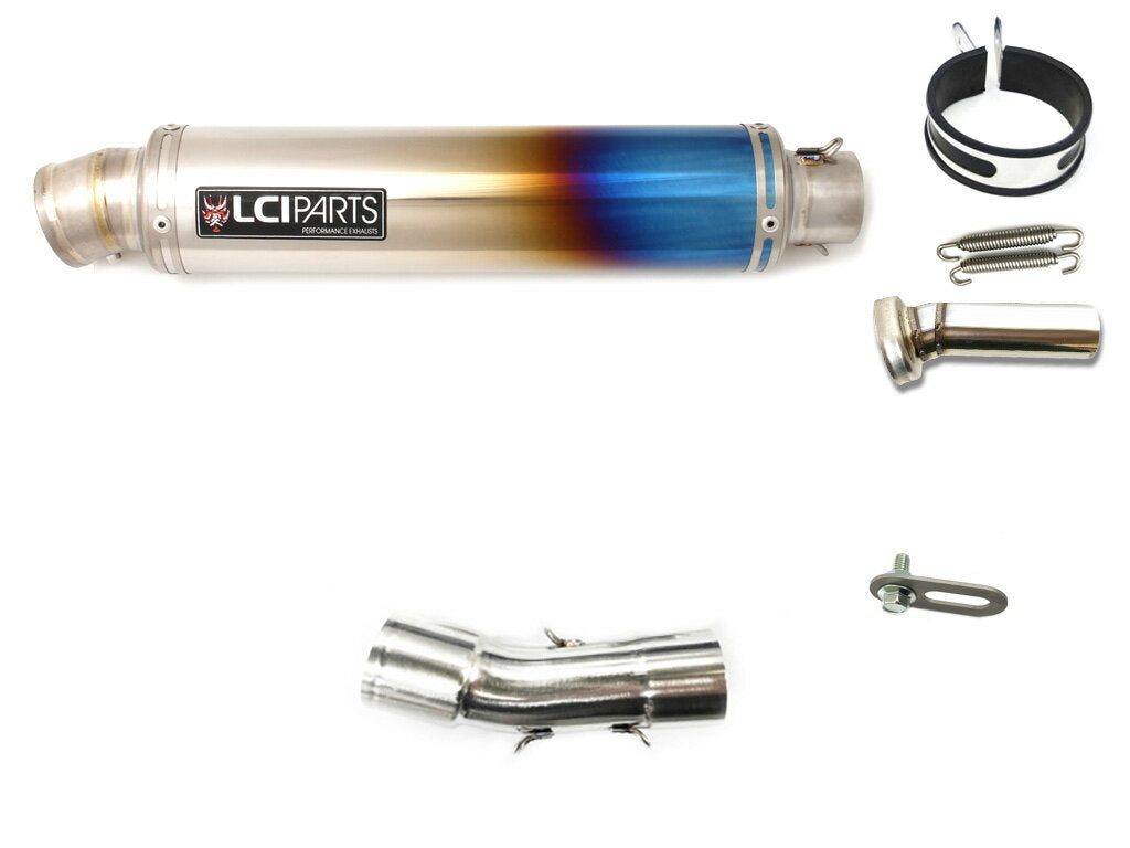 BMW F700GS 2008-2018 LCIPARTS ラウンドフルチタンスリップオンマフラー