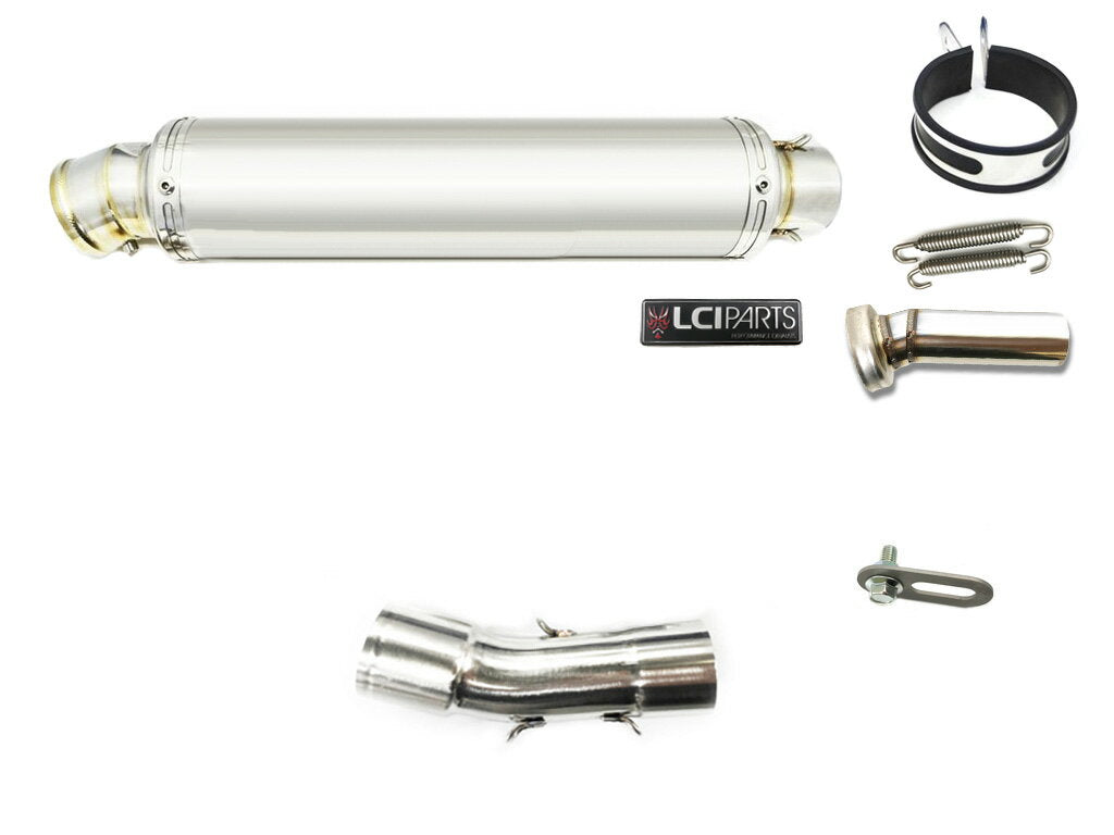 BMW F800GS 2006-2018 LCIPARTS ラウンドステンレススリップオンマフラー