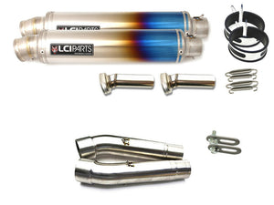 DUCATI SS900 SS1000DS SS800 LCIラウンドフルチタンスリップオンマフラー