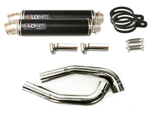 DUCATI ST2 ST3 ST4 LCIPARTS ラウンドチタンカーボンスリップオンマフラー