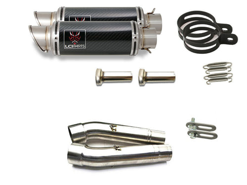 DUCATI MONSTER モンスター900 M900 M800 M620 M695 LCIショートカーボンスリップオンマフラー