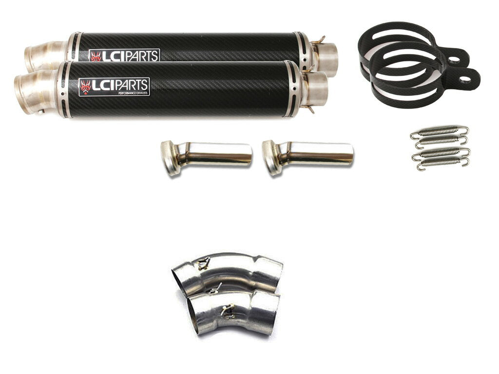 DUCATI MONSTER1100 MONSTER796 MONSTER696 モンスター LCIPARTS ラウンドチタンカーボンスリップオンマフラー