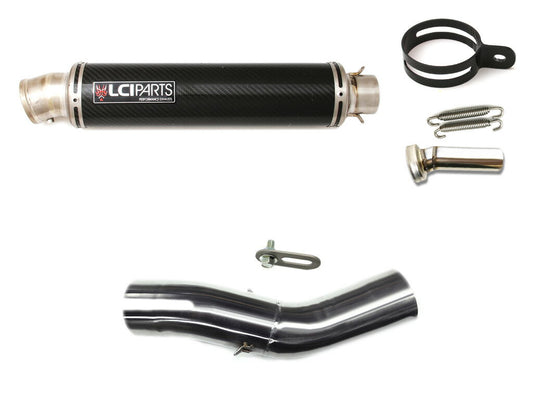 DUCATI モンスター821 MONSTER821 LCIPARTS ラウンドチタンカーボンスリップオンマフラー