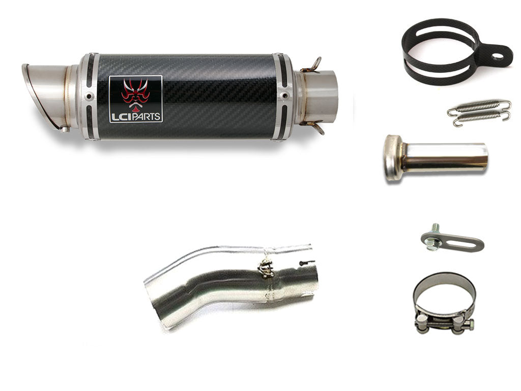 カワサキ NINJA H2SX / H2SX SE 2022-2024 (8BL-ZXT02P) LCIPARTS ショートカーボン スリップオン マフラー