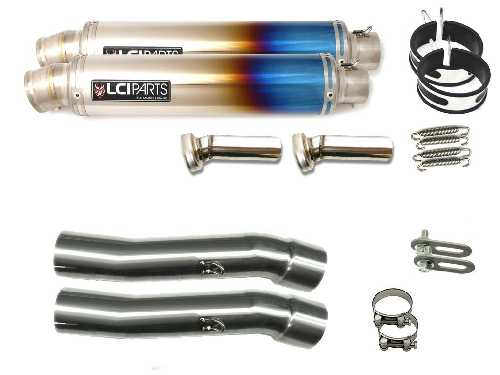 ホンダ VT250F/FE 1982-1985 LCIラウンドフルチタンスリップオンマフラー