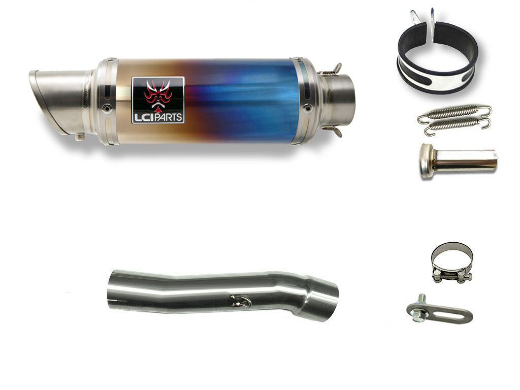 ホンダ VT250F 1986-1987 VTZ250  1987-1989 (MC15) LCIショートチタンスリップオンマフラー