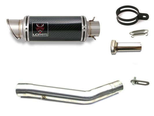 カワサキ Z750 2007-2012 LCIショートカーボンスリップオンマフラー