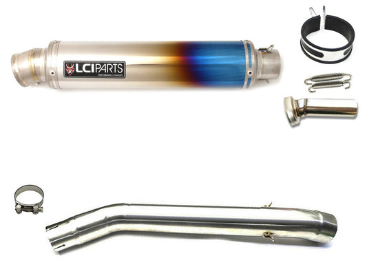 カワサキ ZX6R ZX-6R 2003-2004 LCIPARTS ラウンドフルチタンスリップオンマフラー