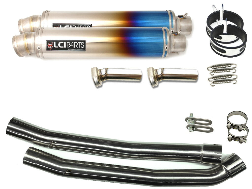 カワサキ ZX-14 ZZR1400 ZX14 2006-2007 LCIPARTS ラウンドフルチタンスリップオンマフラー