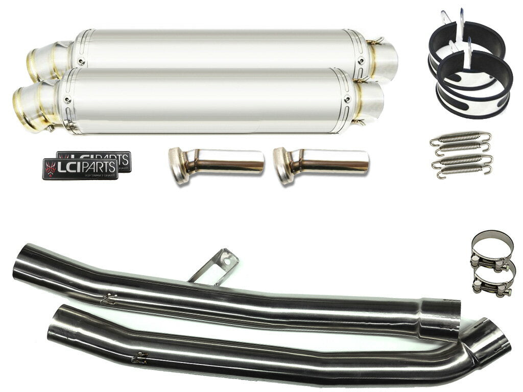 カワサキ ZX-14R ZZR1400 ZX14R 2012-2022 LCIPARTS ラウンドステンレススリップオンマフラー