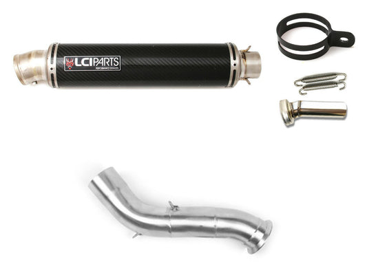 KTM DUKE790 2018-2024 LCIPARTS ラウンドチタンカーボン スリップオン マフラー