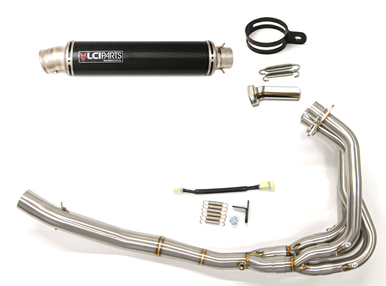 カワサキ　ニンジャ ZX-25R / ZX-25R SE 2020-2023 LCIPARTS ラウンドチタンカーボンフルエキゾーストマフラー