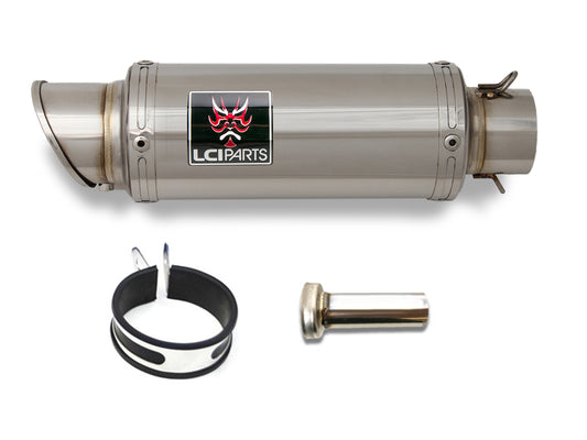 汎用　LCIPARTS　ショートステンレスマフラー　差込径52.0mm