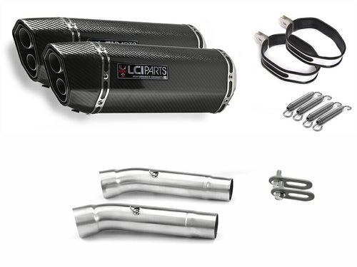 DUCATI MONSTER900 モンスター900 M900 M800 M620 M695 1993-2004 LCIPARTS ツインエンド　カーボン スリップオンマフラー