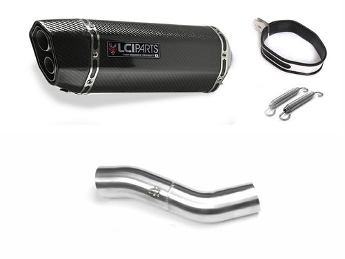 DUCATI モンスター1200 MONSTER1200 2014- LCIPARTS ツインエンド　カーボン スリップオンマフラー