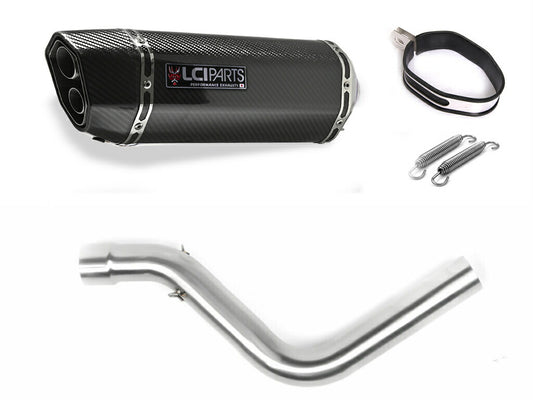GPX Gentleman RACER 200 2019-2021 LCIPARTS ツインエンド　カーボン スリップオンマフラー