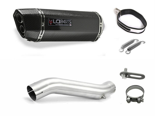 ホンダ CB250R 2018-2023 MC52 LCIPARTS ツインエンド　カーボン スリップオンマフラー