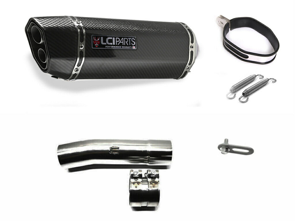 ホンダ VTR250 1997-2014 MC33 LCIPARTS ツインエンド　カーボン スリップオンマフラー
