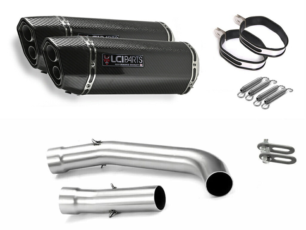 カワサキ Z1000 2007-2009 LCIPARTS ツインエンド　カーボン スリップオンマフラー