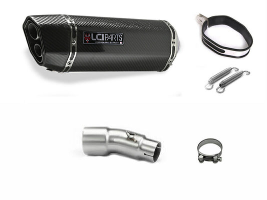 カワサキ NINJA250R ニンジャ250R 2008-2012 LCIPARTS ツインエンド　カーボン スリップオンマフラー