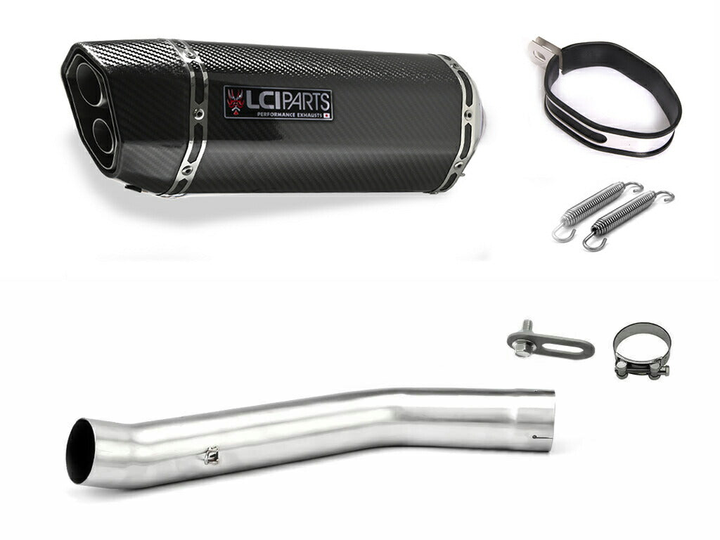 カワサキ Z750 2004-2006 LCIPARTS ツインエンド　カーボン スリップオンマフラー