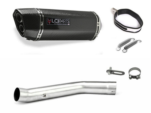 カワサキ Z750 2004-2006 LCIPARTS ツインエンド　カーボン スリップオンマフラー