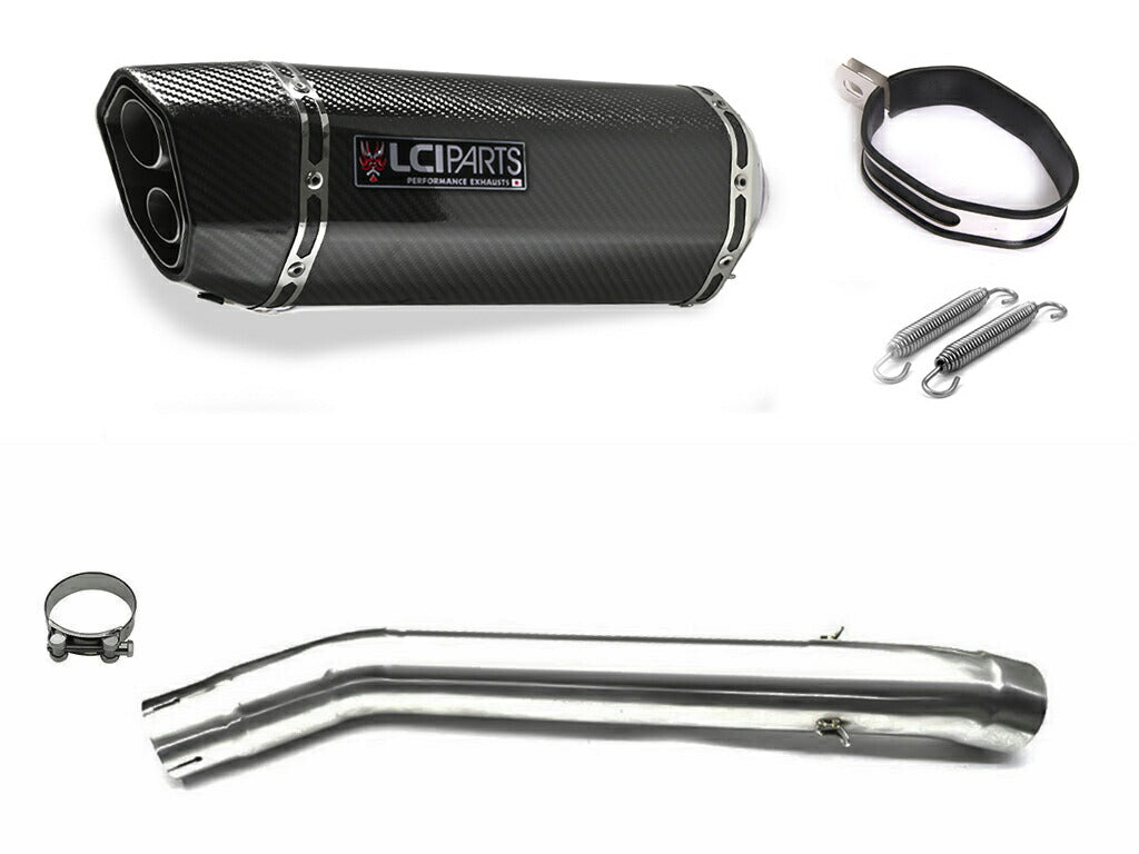 カワサキ ZX6R ZX-6R 2003-2004 LCIPARTS ツインエンド　カーボン スリップオンマフラー